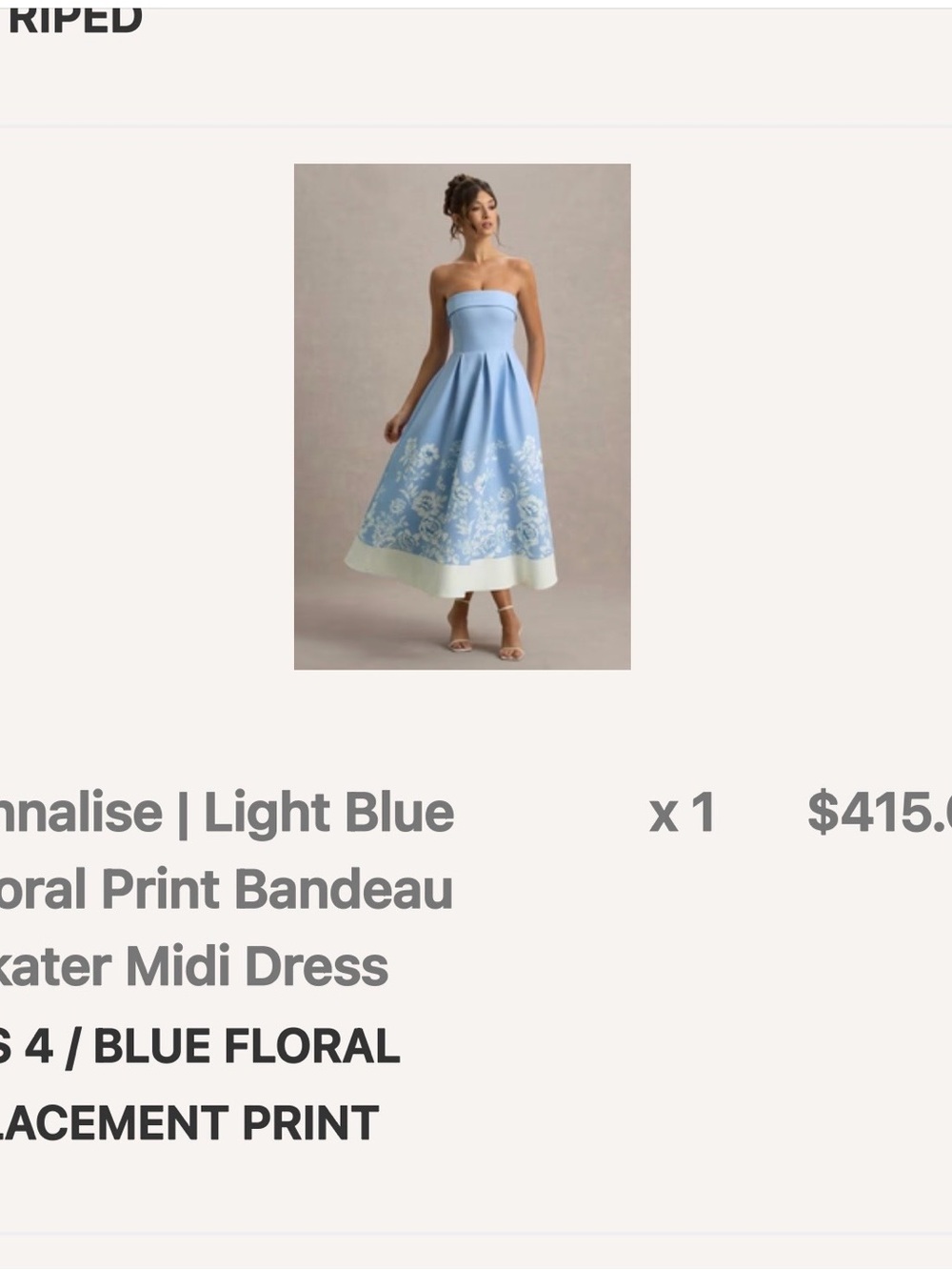 Club L London Light Blue Satin Skirt